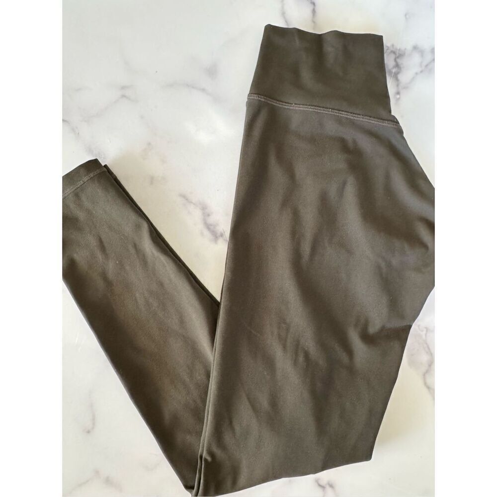 Oneractive timeless high-waisted leggings khaki taupe women's medium regular len